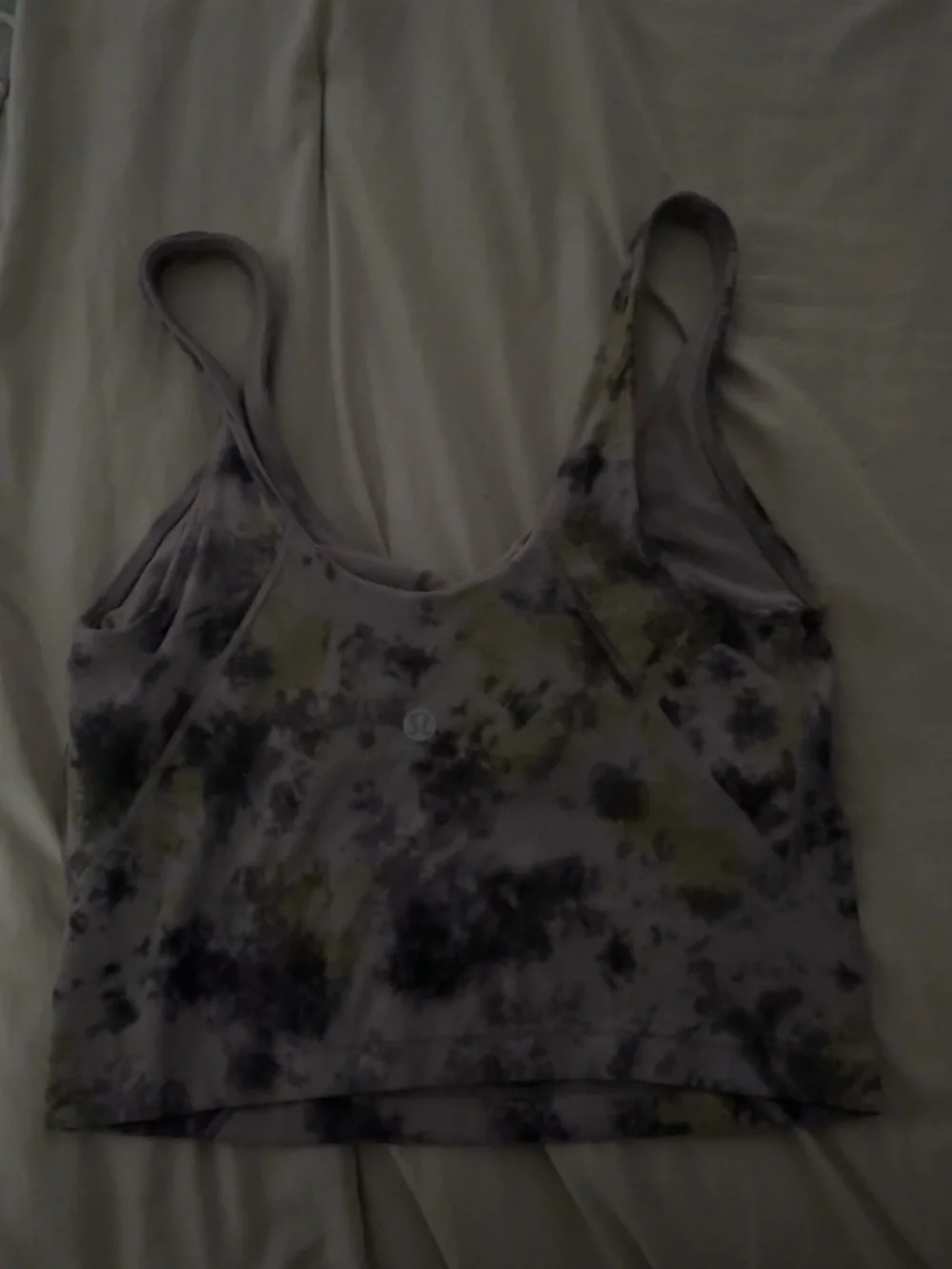 lululemon athletica Tie-Dye V-Neck Cropped Tank in Lavender, Black and Olive